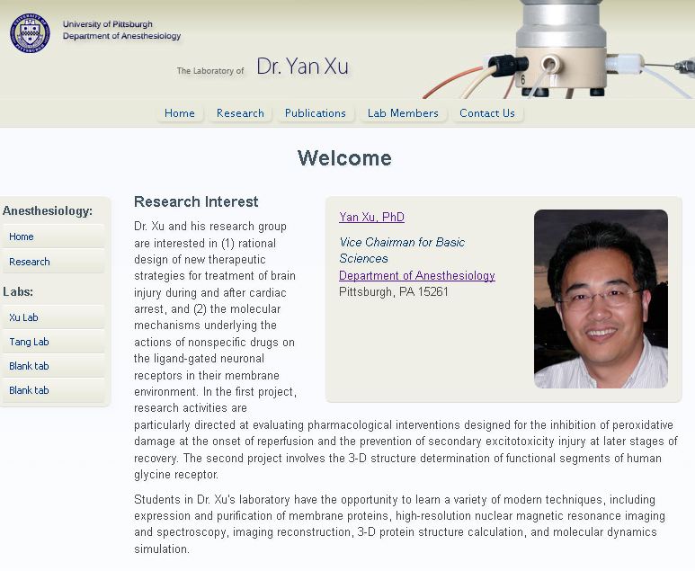 Laboratory of Dr. Yan Xu