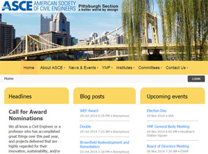 ASCE Pittsburgh Chapter website.