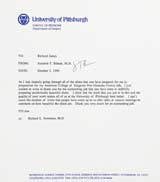 Letter of reference, Peter Johnson, Professor of Surgery